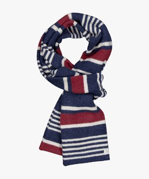 와이드 스트라이프 머플러 (네이비)