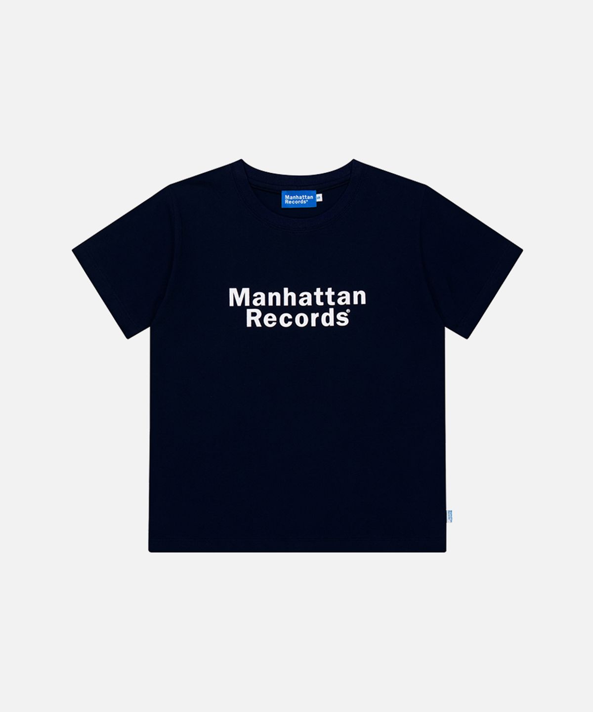 맨하탄레코즈(MANHATTAN RECORDS) MR W Classic Logo T-shirt - Navy