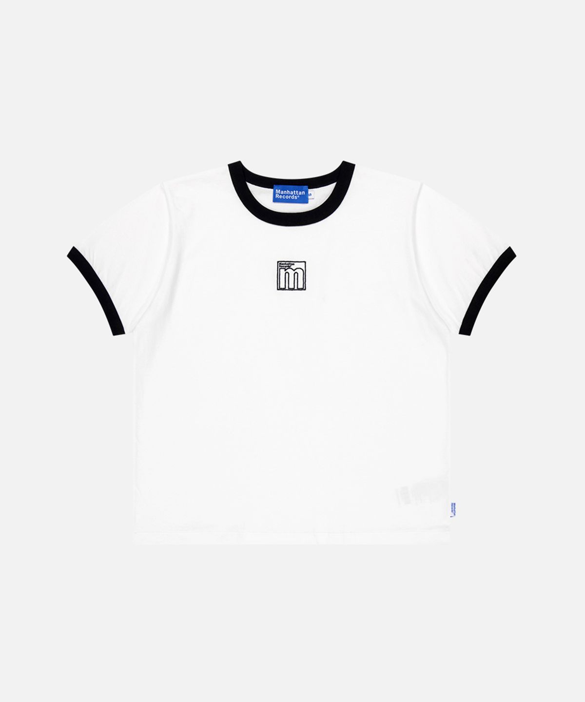 맨하탄레코즈(MANHATTAN RECORDS) MR W M Logo Ringer T-shirt - White