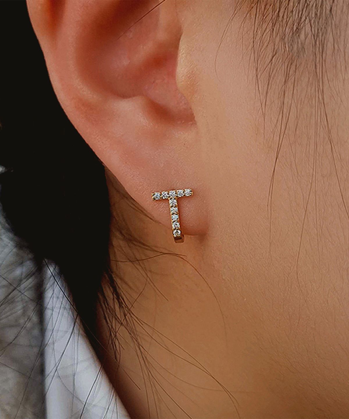 엘렌쥬얼리(HELENE JEWELRY) 925실버 티 링크 원터치 귀걸이