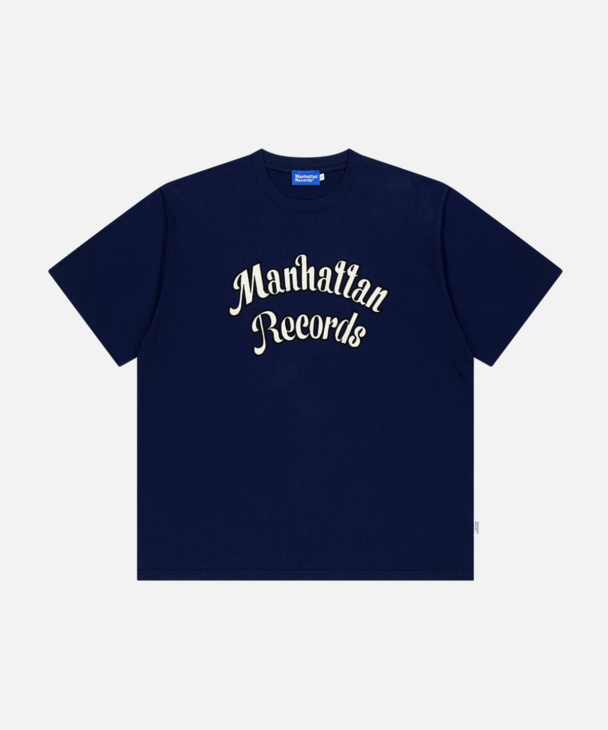 맨하탄레코즈(MANHATTAN RECORDS) MR 2-Tone Logo T-shirt - Navy