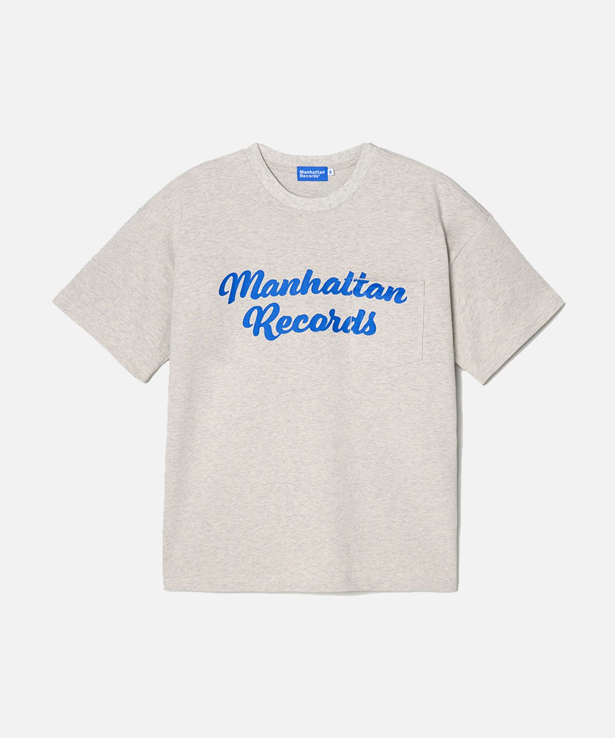 맨하탄레코즈(MANHATTAN RECORDS) Manhattan Records Arch Logo Pocket T-shirt - Oatmeal