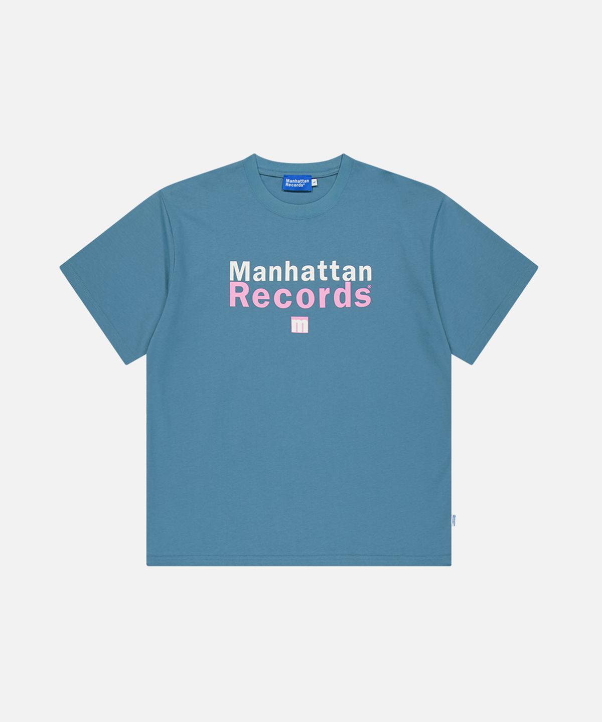 맨하탄레코즈(MANHATTAN RECORDS) MR Classic Box Logo T-shirt - Blue