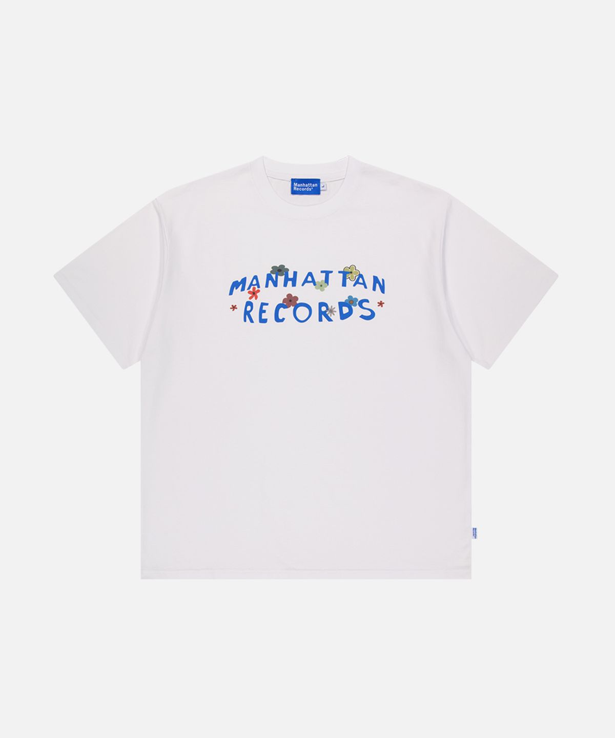 맨하탄레코즈(MANHATTAN RECORDS) MR Flower Logo T-shirt - White