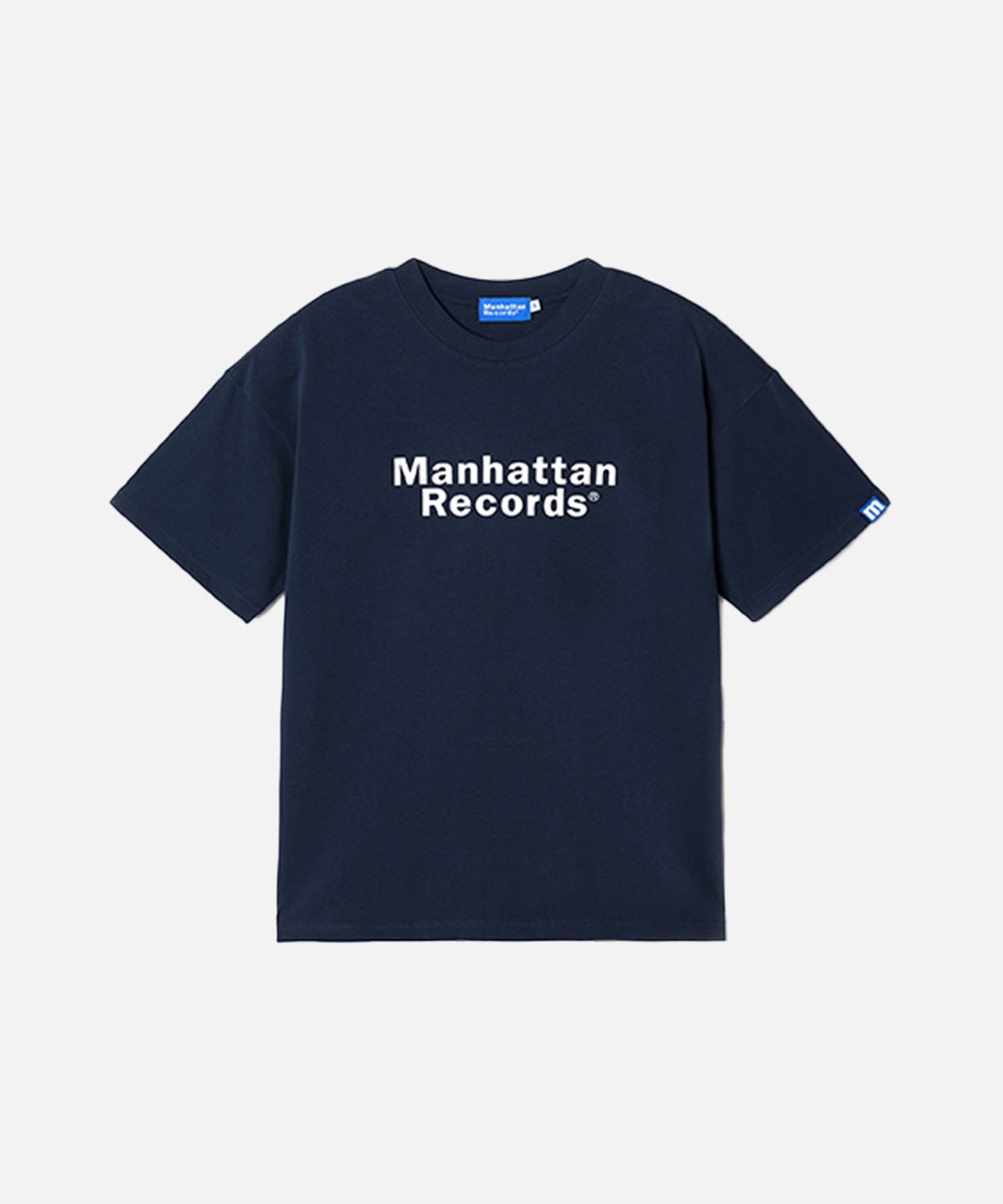 맨하탄레코즈(MANHATTAN RECORDS) Manhattan Records Classic Logo T-shirt - Navy