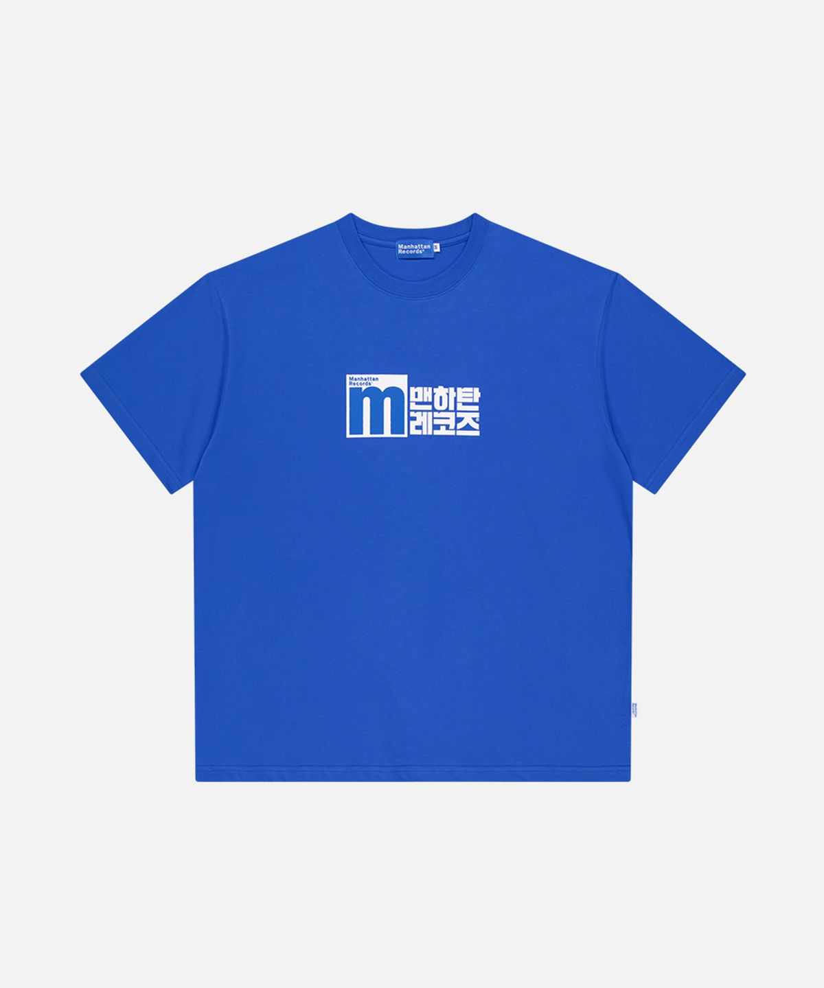 맨하탄레코즈(MANHATTAN RECORDS) MR Hangeul Logo T-shirt - Blue