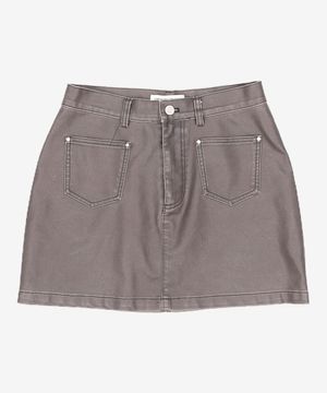 빈티지워싱 레더 스커트 [DEEP BROWN] 0MM