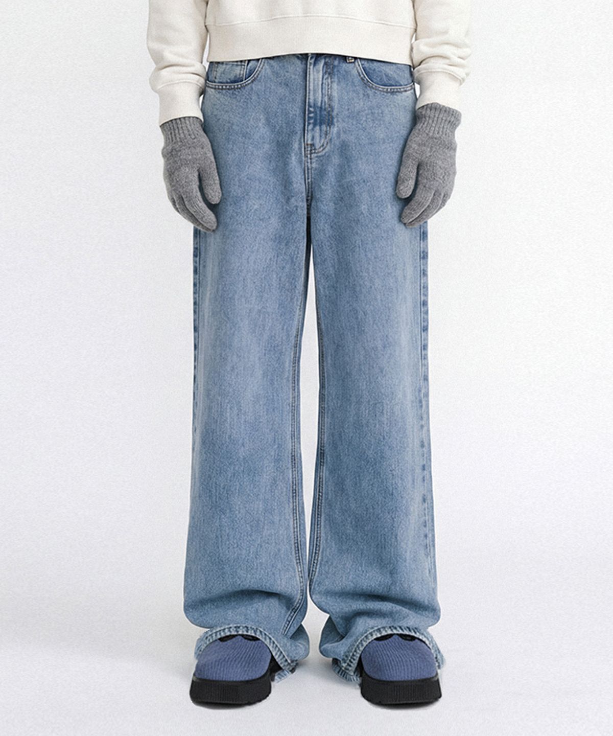 엔티이티(NTET) Basic denim pants (light blue)