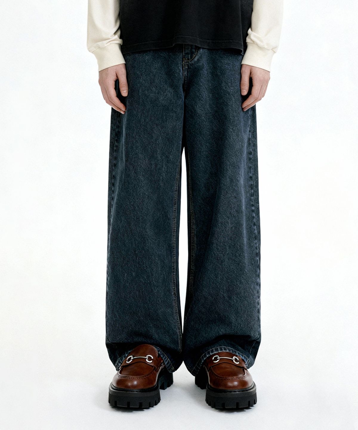 엔티이티(NTET) Basic denim pants (dark blue)