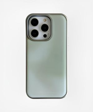 [아이폰17출시][+맥세이프][+갤럭시S26]Sand beige 에폭시 실버 범퍼 케이스