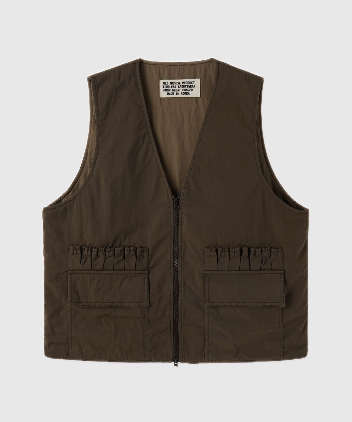 타임리스 스포츠웨어(TIMELESS SPORTSWEAR) [OLD ARCHIVE PRODUCT] 70s hunting vest (wool pile linning) - Washed  Brown