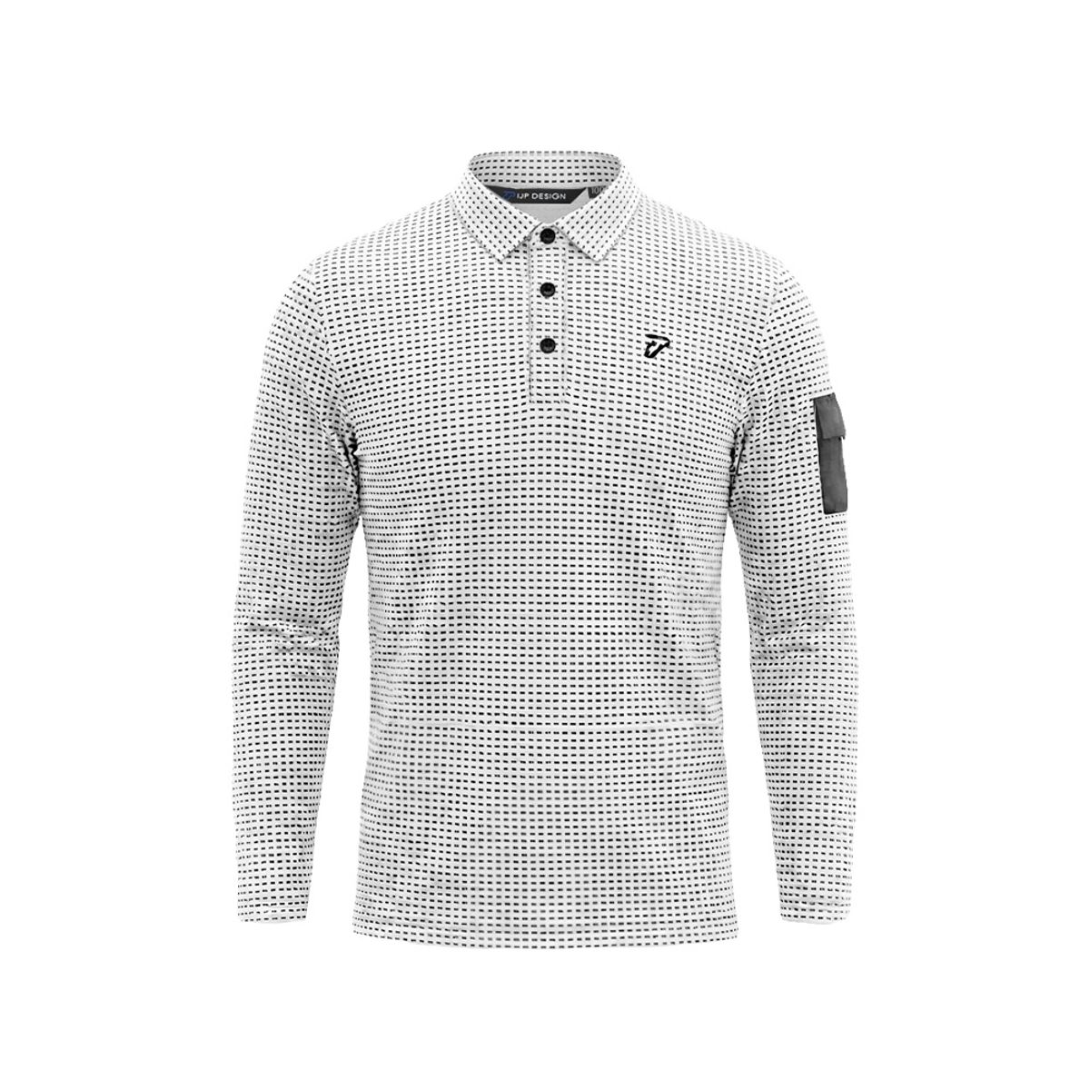 이안 폴터 디자인(IAN POULTER DESIGN) [IJP DESIGN] 이안폴터디자인 남성 큐브패턴 카라 티셔츠 - IPM5WTS525 WH