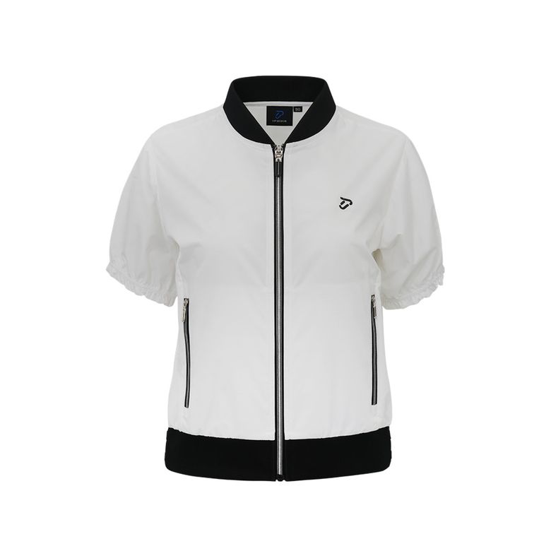 [IJP DESIGN] 이안폴터디자인 여성 풀집업 반팔점퍼 - IPL4SWB493 WH