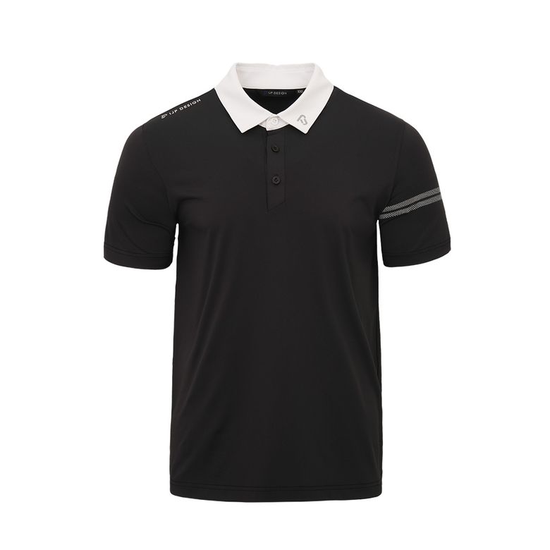 [IJP DESIGN] 이안폴터디자인 남성 소매 로고 반팔티셔츠 - IPM4MTS486 BK