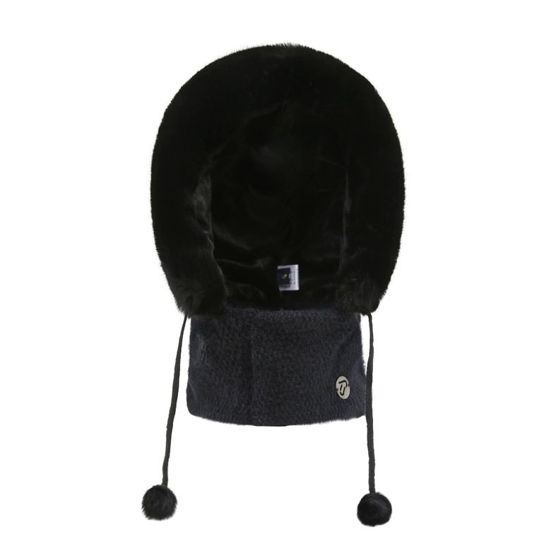 [IJP DESIGN] 이안폴터디자인 여성 니트 후드모자 - IPL3WCP551 BK