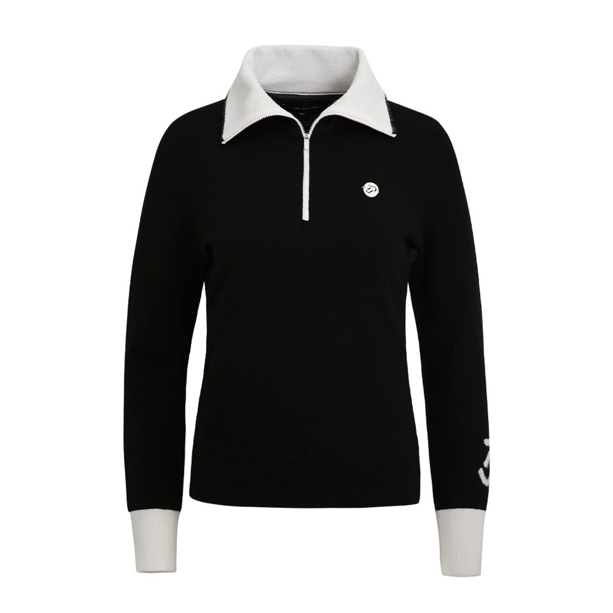 이안 폴터 디자인(IAN POULTER DESIGN) [IJP DESIGN] 이안폴터디자인 여성 시그니처 윙카라 스웨터 - IPL3WSW635 BK