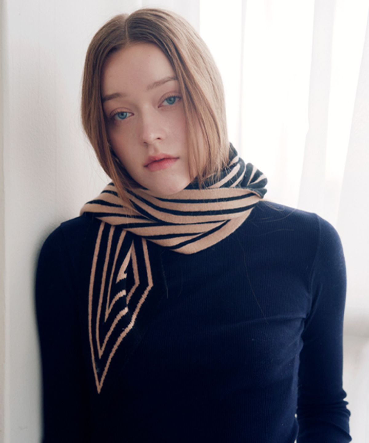 루이까또즈스카프(LOUIS QUATORZE SCARF) 마티에르 울 혼방 니트  머플러