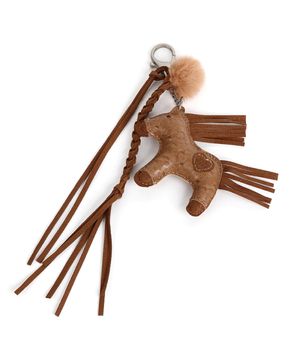 레더 포니 드롭 키링 [브라운]