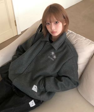 노어 퀼팅 버튼 블루종 자켓 남녀공용 (2컬러)