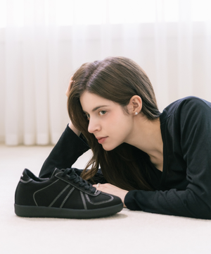 쿠바 스니커즈 7CM [올블랙 데님]