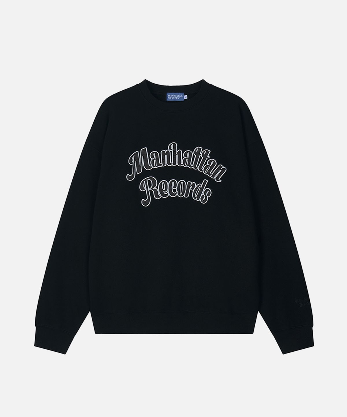 맨하탄레코즈(MANHATTAN RECORDS) MR 2-Tone Logo Crew Neck - Black
