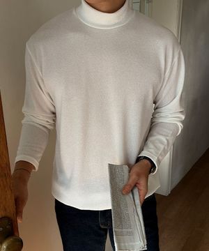 쏙쏙니트 자동넣입 목폴라 니트 [M-6XL]