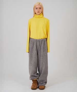 COLOR POP TURTLENECK T-SHIRT - YELLOW