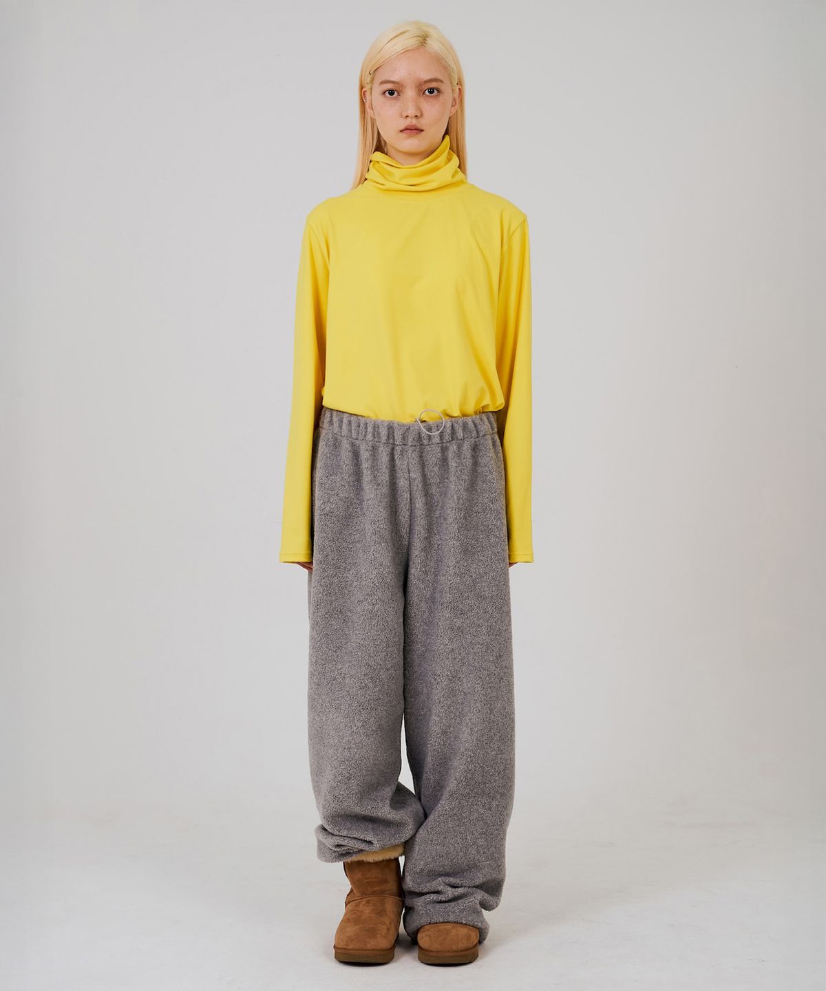 뎁크(DEPC) COLOR POP TURTLENECK T-SHIRT - YELLOW