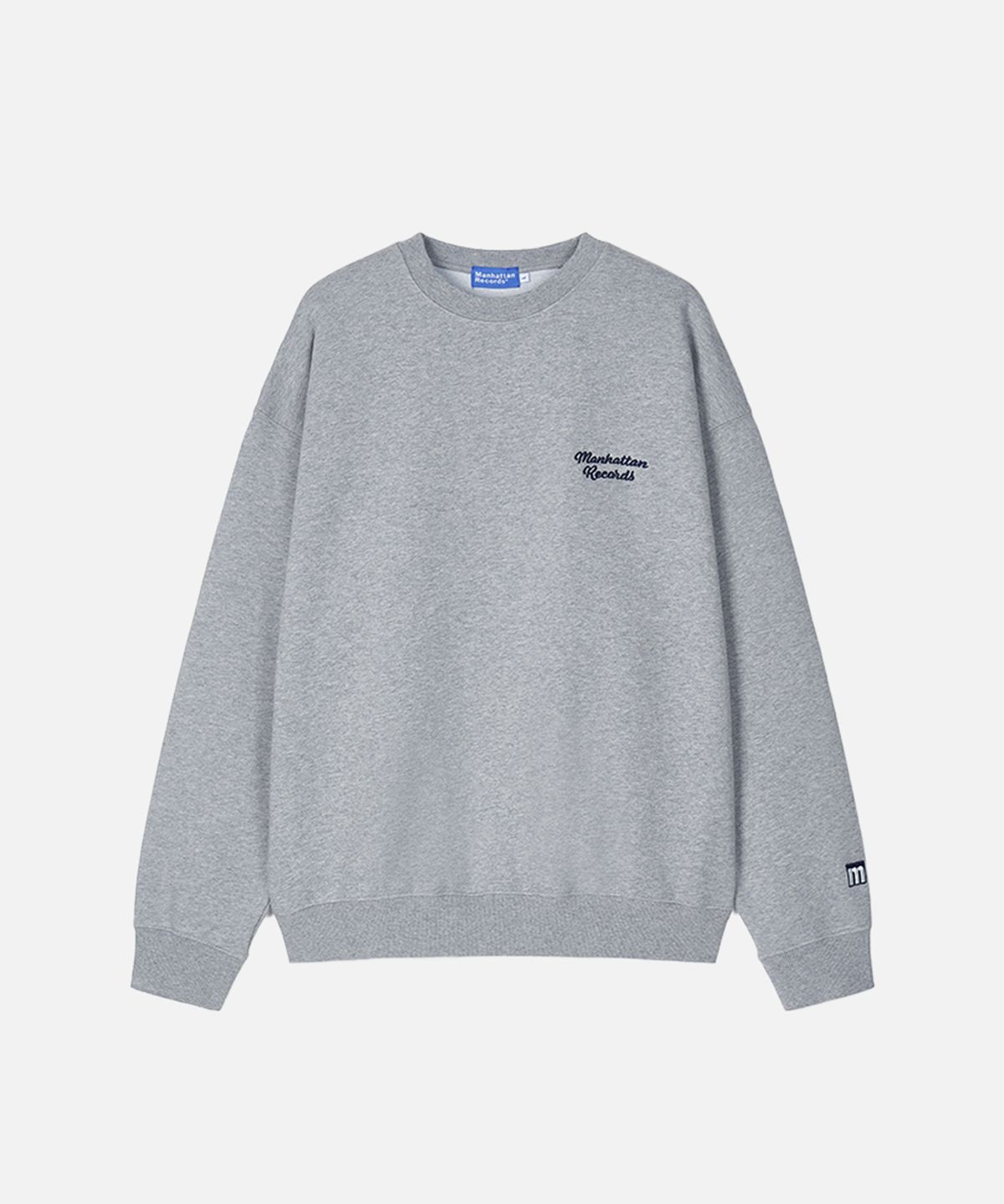 맨하탄레코즈(MANHATTAN RECORDS) MR Small Arch Logo Crew Neck - Grey