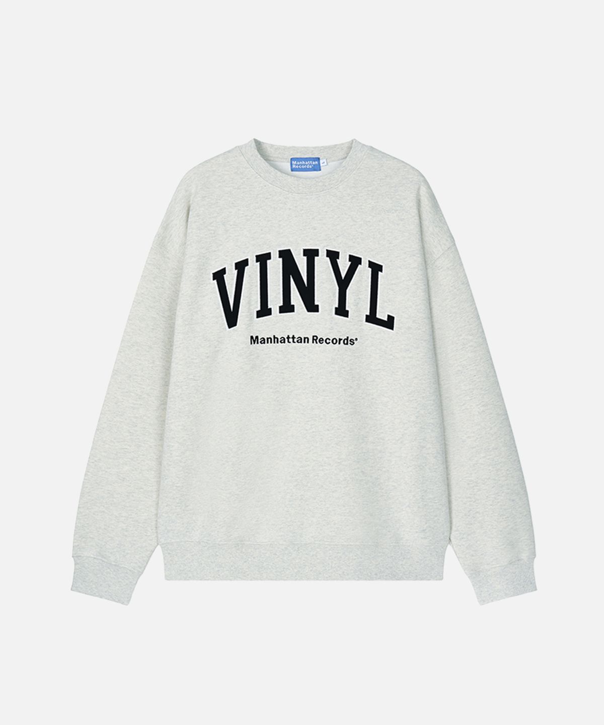 맨하탄레코즈(MANHATTAN RECORDS) MR VINYL Logo Crew Neck - Oatmeal
