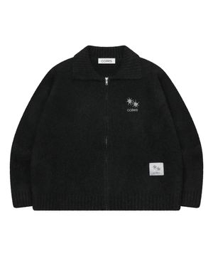 다이나 카라넥 니트 집업 (3컬러)