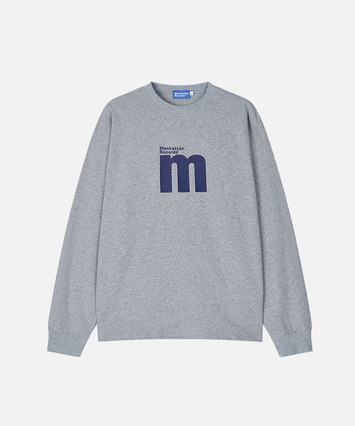 맨하탄레코즈(MANHATTAN RECORDS) MR M Box Logo L/S - Grey