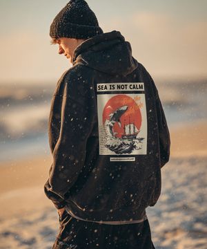 OHPxGOODD b웨일 기모 후드집업