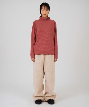 COLOR POP TURTLENECK T-SHIRT - RED