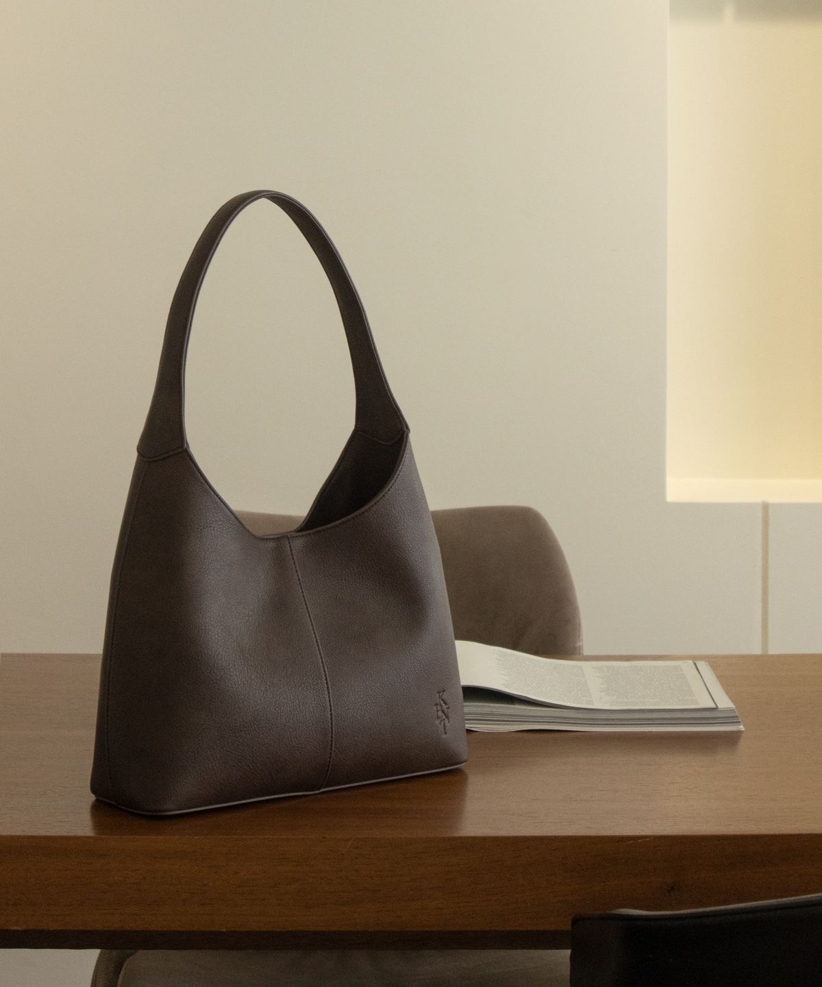 캐비닛먼트(KABINETMENT) Poje hobo bag_dark brown