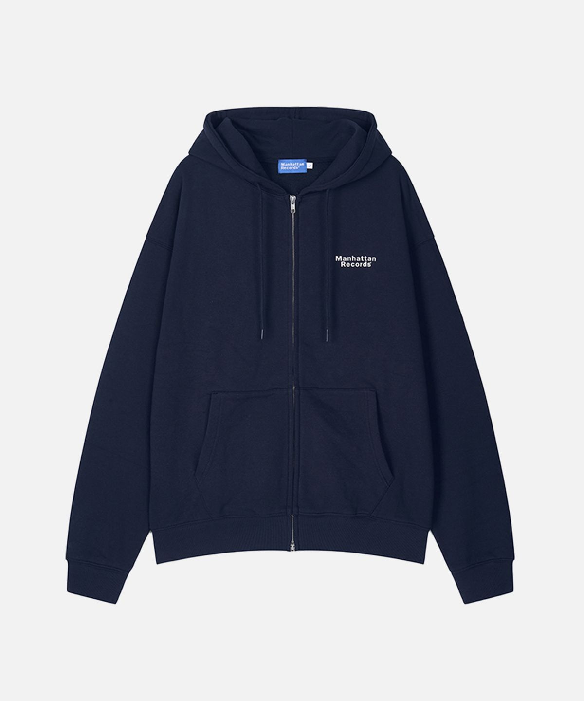 맨하탄레코즈(MANHATTAN RECORDS) Classic Logo Zip Up Hoodie - Navy