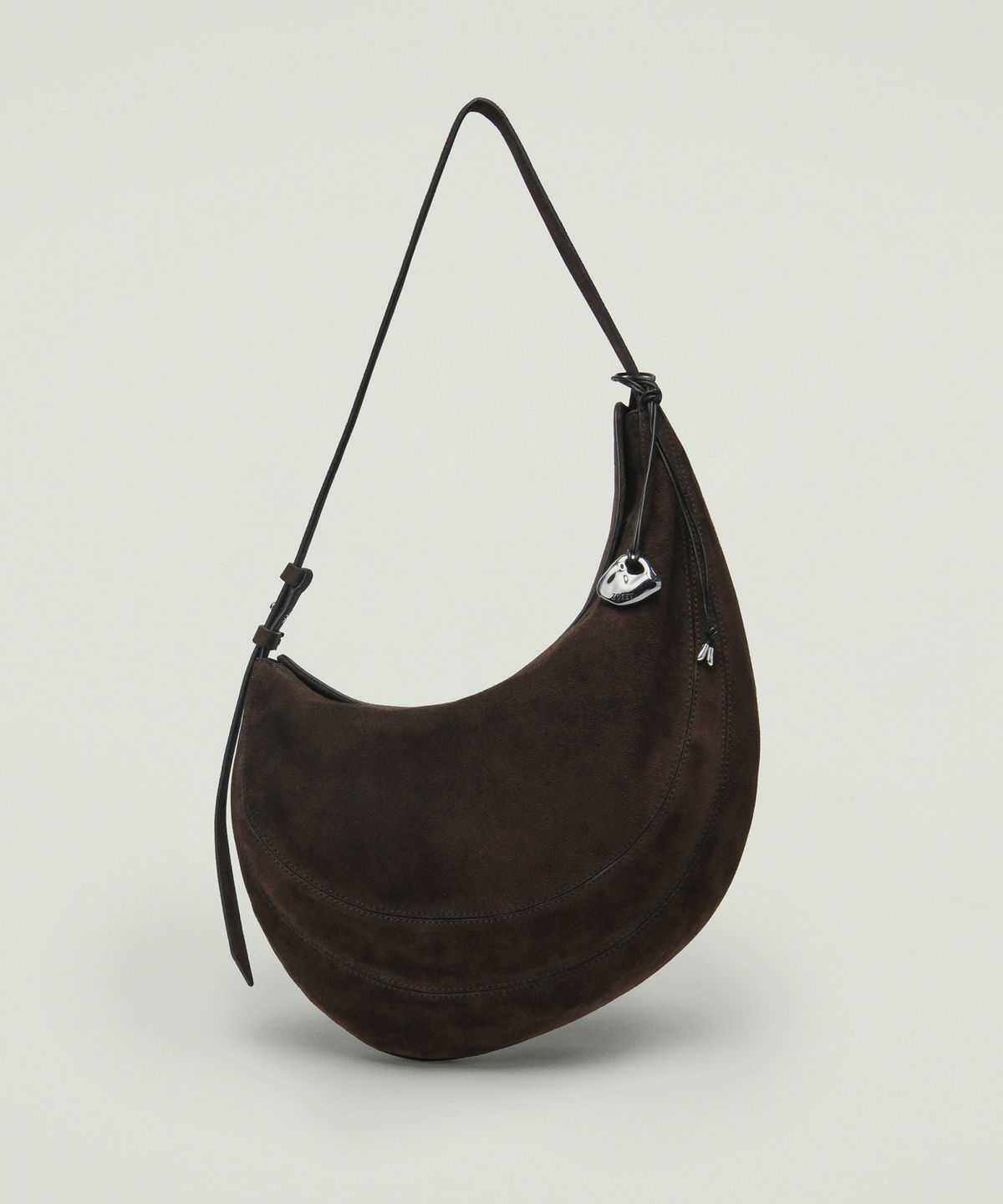 조에뜨(ZOEET) PEBBLE SHOULDER SUEDE BAG (ESPRESSO)