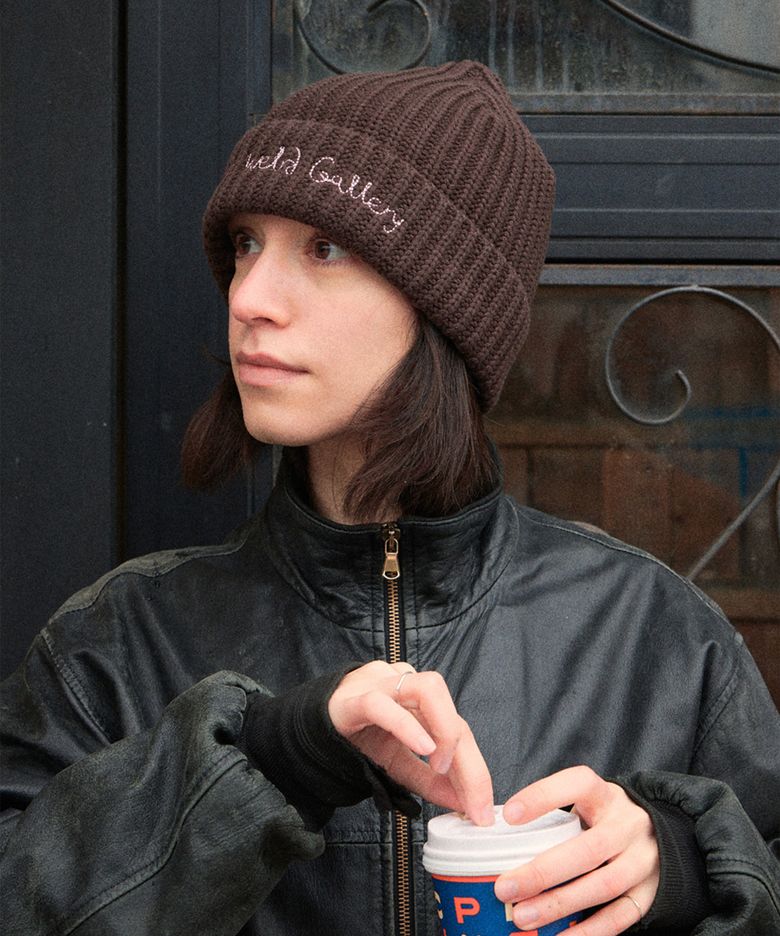 Keep Weird Gallery Beanie - Brown