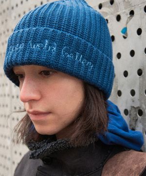 Keep Weird Gallery Beanie - Blue