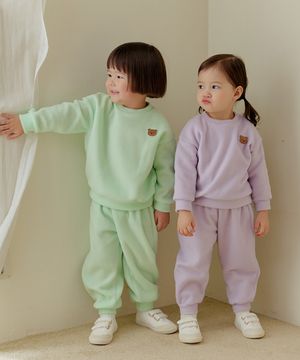 솜사탕 후리스 상하복 세트(민트샤인/퍼플몽슈)