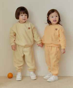 솜사탕 후리스 상하복세트(옐로팝/오렌지포포)