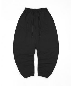 워시드 벌룬 배기 스웨트팬츠 - 블랙[논워싱]