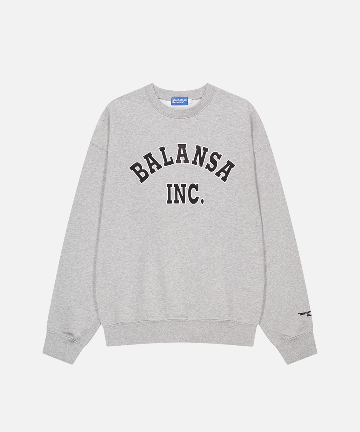 맨하탄레코즈(MANHATTAN RECORDS) MR x BALANSA Arch Crew Neck - Grey