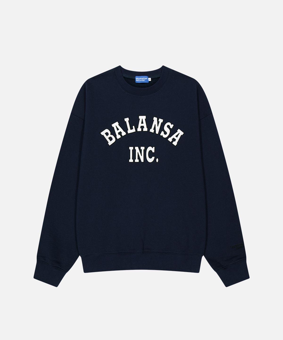 맨하탄레코즈(MANHATTAN RECORDS) MR x BALANSA Arch Crew Neck - Navy