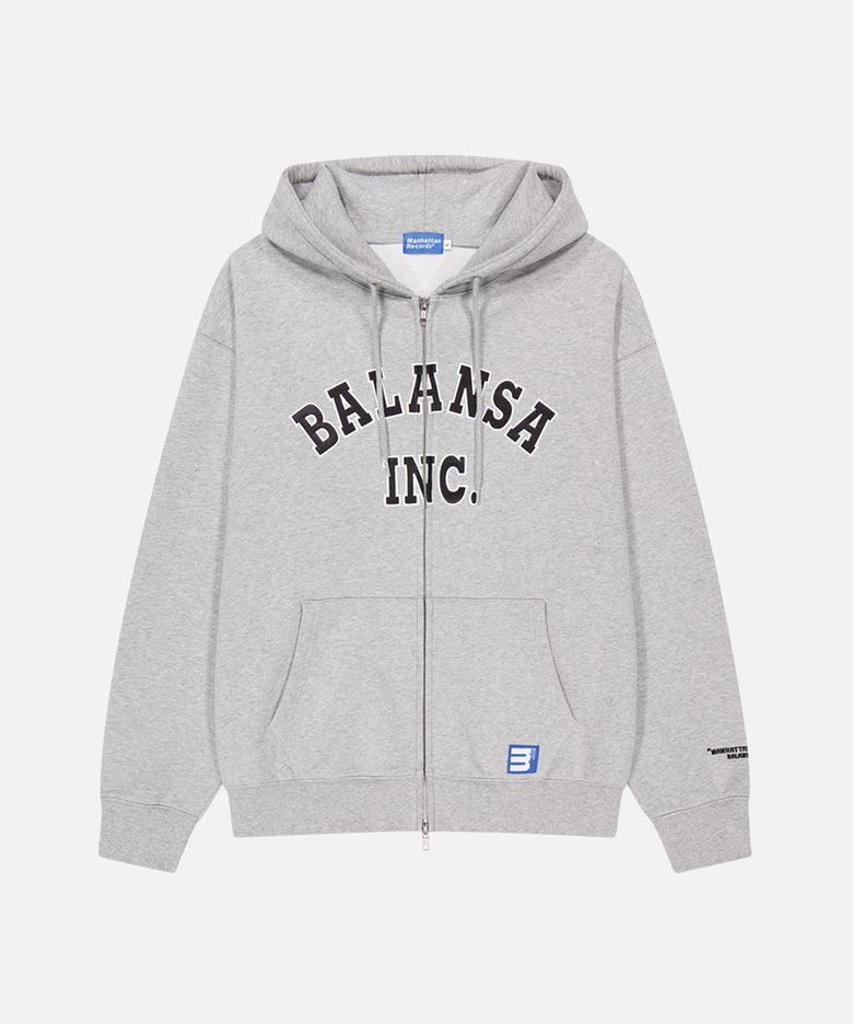MR x BALANSA Arch Zip Up Hoodie - Grey