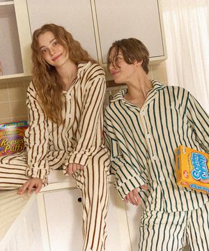 (uni) 스트라이프 극세사 파자마 4Color