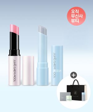 [커플립밤/단독] 맨 립뉴얼 컬러밤 + 립프레션 워터 틴티드 립밤 (노워시 립스크럽 + 맨 기름종이 100매입 + 맨커버로션10ml + 쇼핑백 증정)