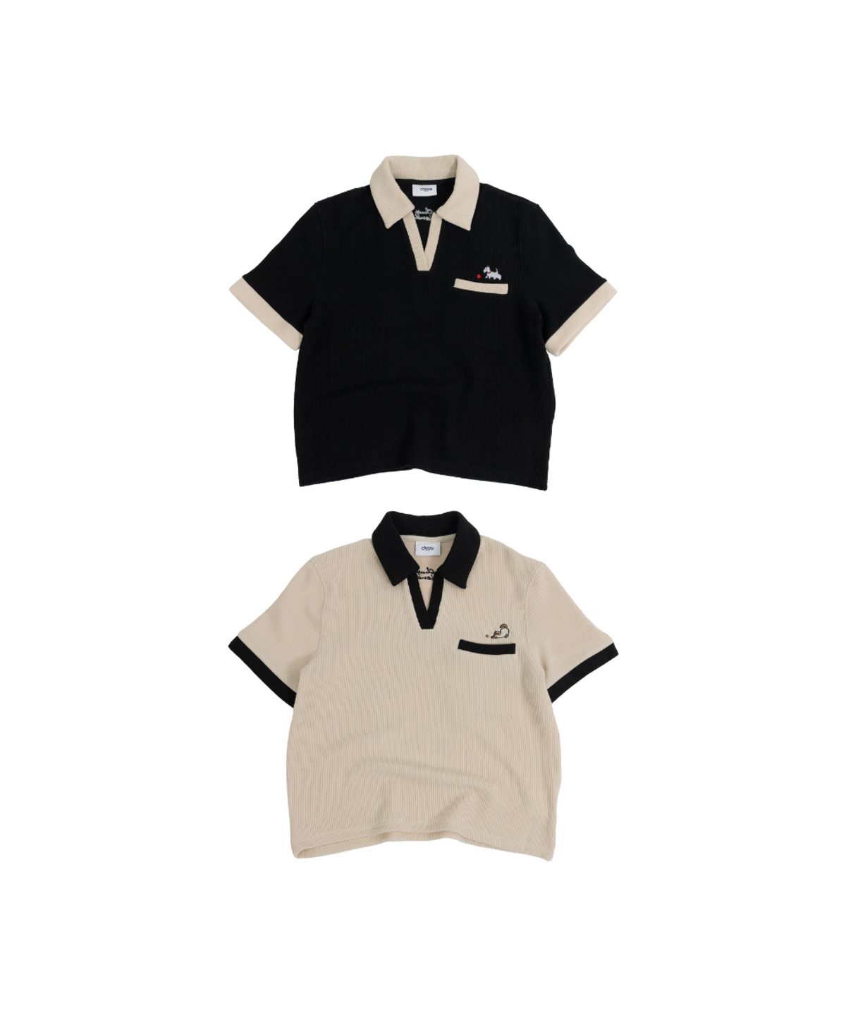 클래씨클럽(CLASSY CLUB) V넥 폴로 셔츠 (2 color)