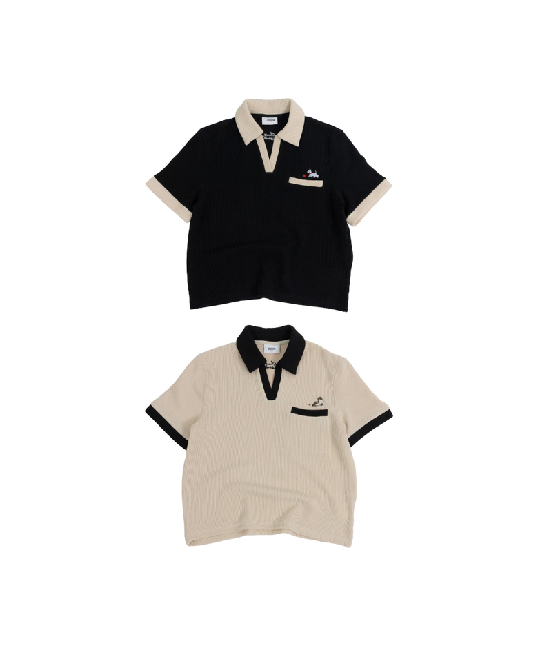 V넥 폴로 셔츠 (2 color)