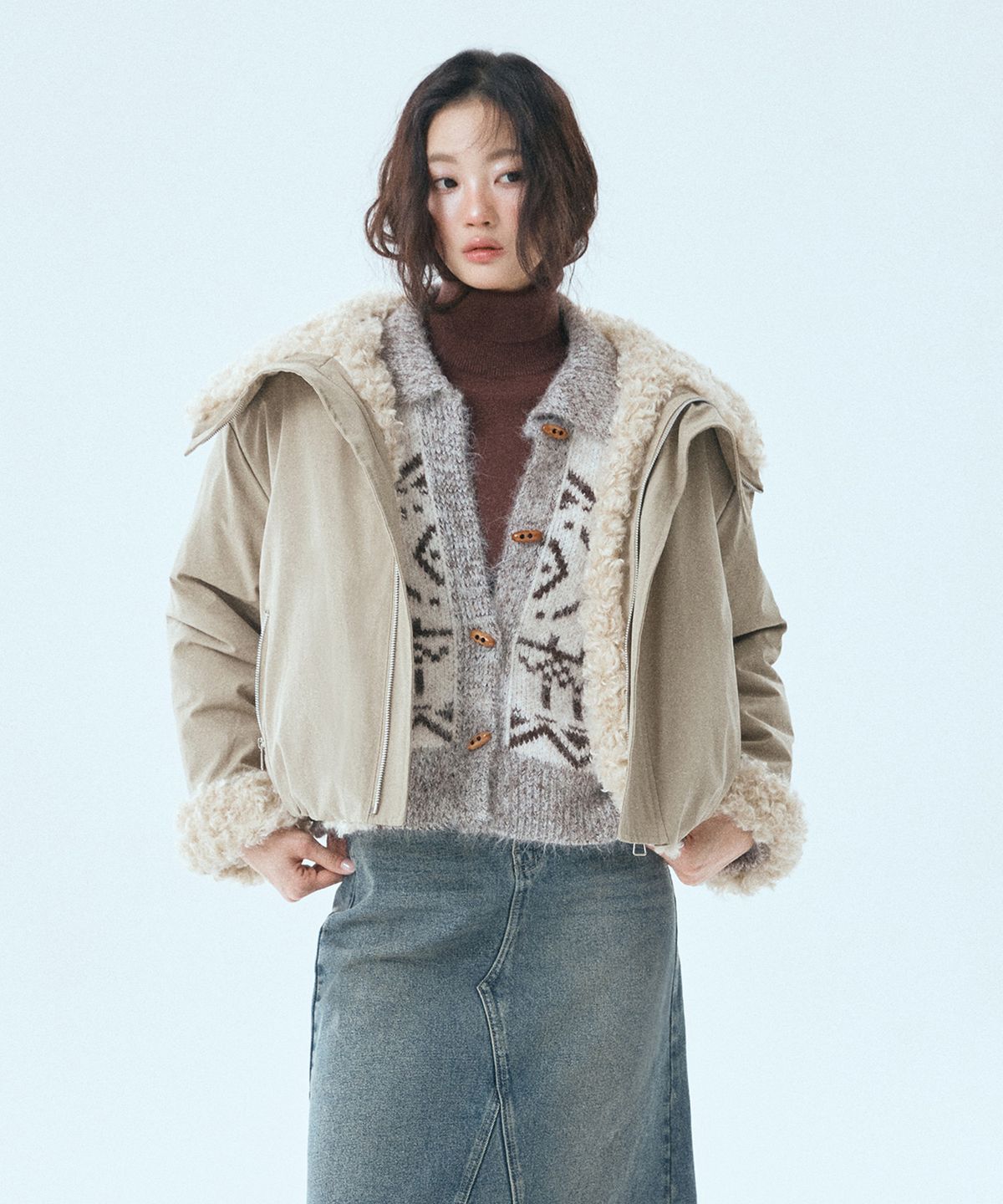 미쏘(MIXXO) 뽀글 점퍼_MIWJJG11SS